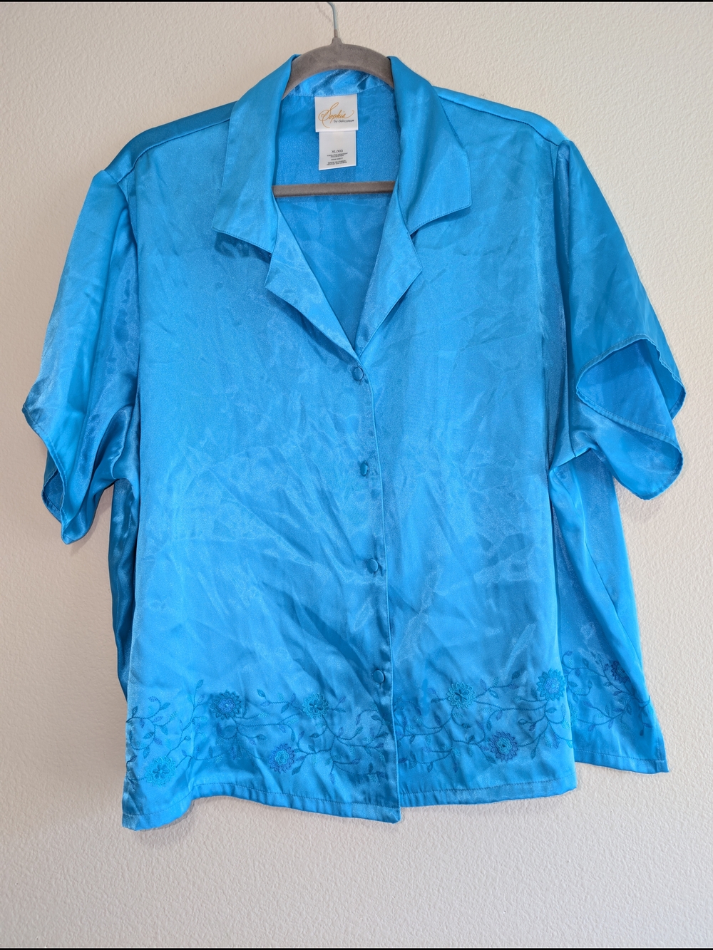 Sophia By Delicates Satin Pajama Set Size XL